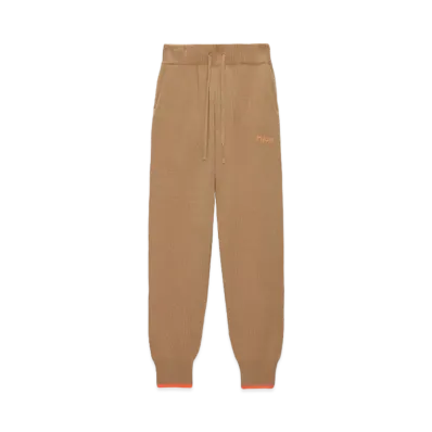 MSGM Wool And Cashmere Track Pants "Brown"