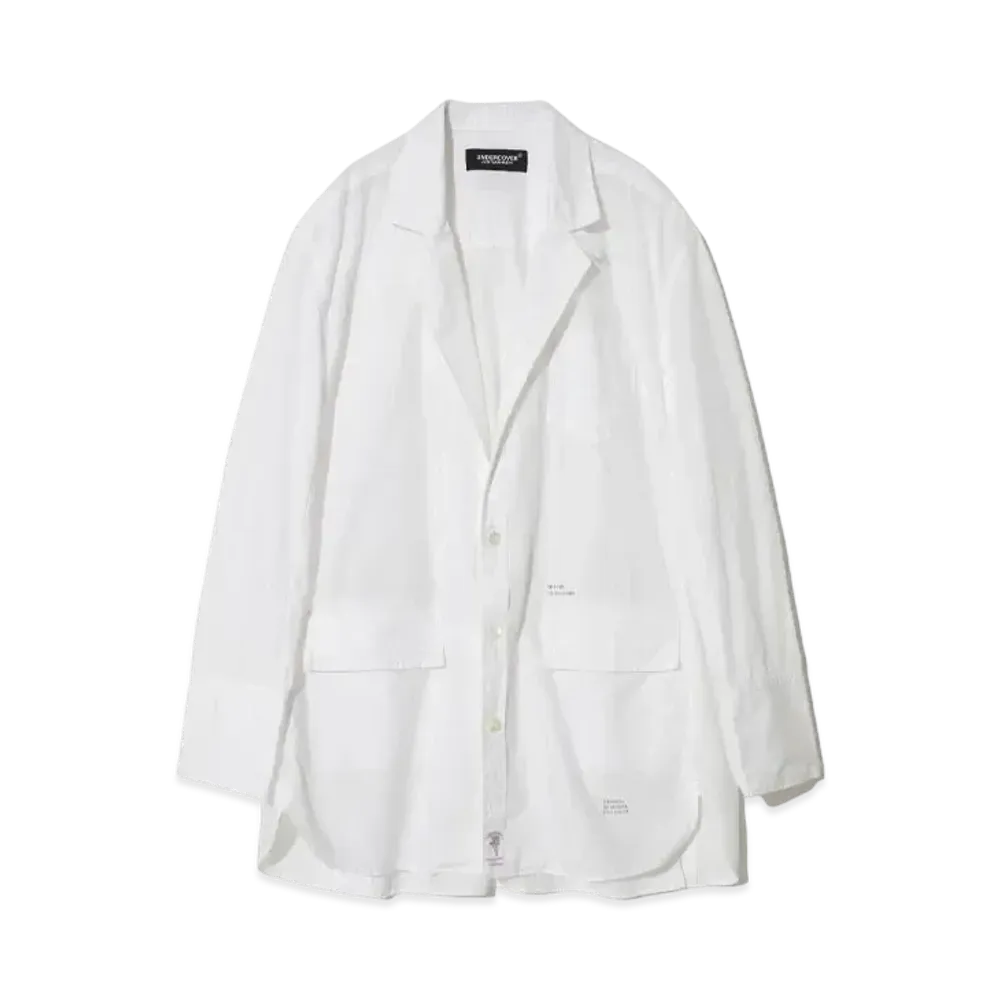 UNDERCOVER 24SS Cotton Typewriter Shirt Custom Jacket "White"