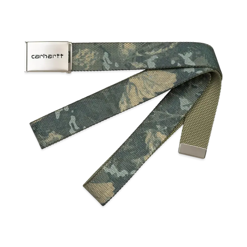 Carhartt WIP Clip Belt Chrome "Camo Combi Green"
