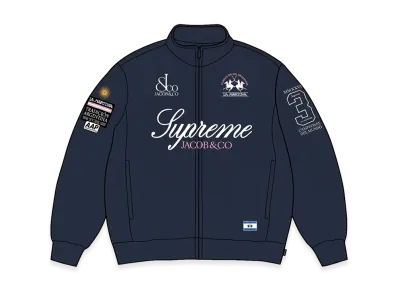 Supreme x La Martina Zip Up Sweatshirt "Navy"