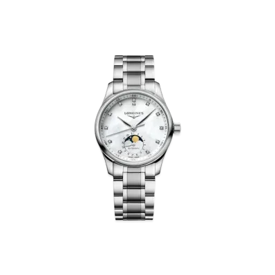 Longines Master Collection 34.00mm "White Mother-of-Pearl/Stainless Steel" L2.409.4.87.6