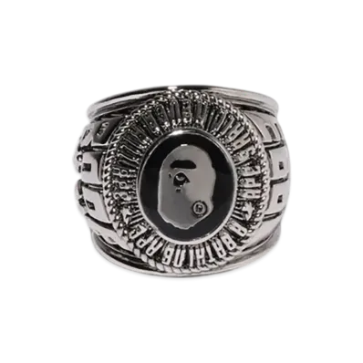 A BATHING APE Bape College Ring "Silver"