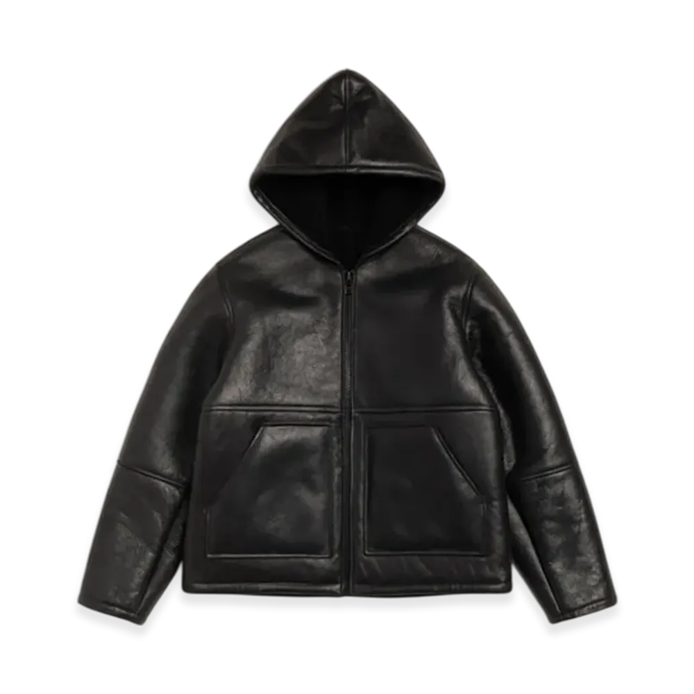 Stussy Shearling Hooded Jacket "Black"