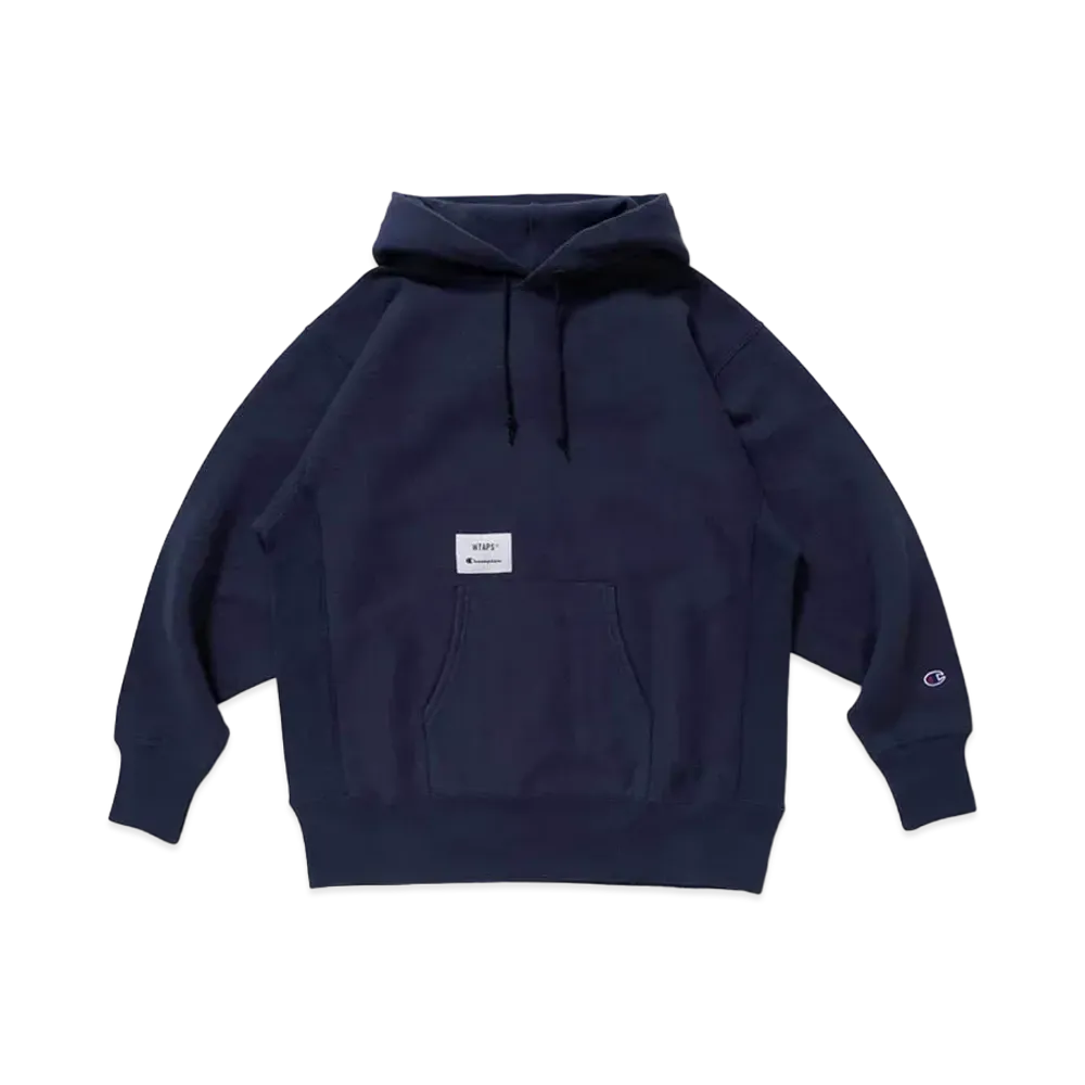 WTAPS × Champion Reverse Weave Hooded Sweatshirt "Navy"