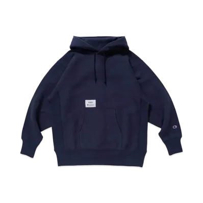 WTAPS × Champion Reverse Weave Hooded Sweatshirt "Navy"