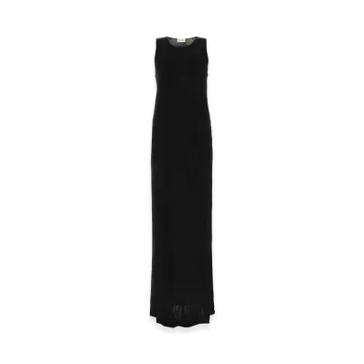 Saint Laurent Women's Viscose Long Dress "Black"