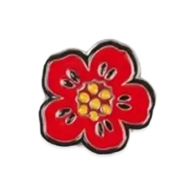 KENZO 'CREST' Ring "Medium Red"