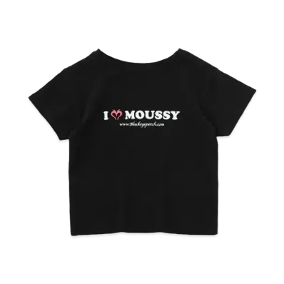 Black Eye Patch x MOUSSY I Love Moussy T-Shirt "Black"
