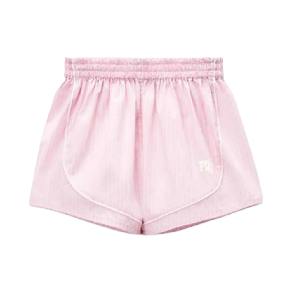 Alexander Wang Cotton Track Shirt "Pink Stripe"