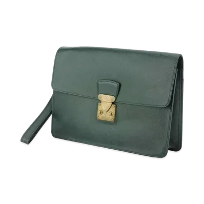 Louis Vuitton Taiga Pochette Claude "Epicea"