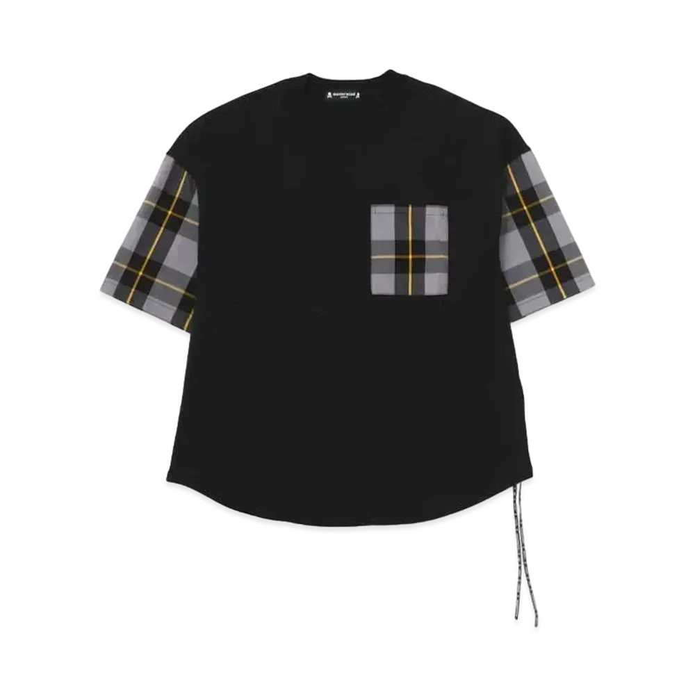 mastermind JAPAN Boxy Check Patchwork Tee "Black Gray Check"
