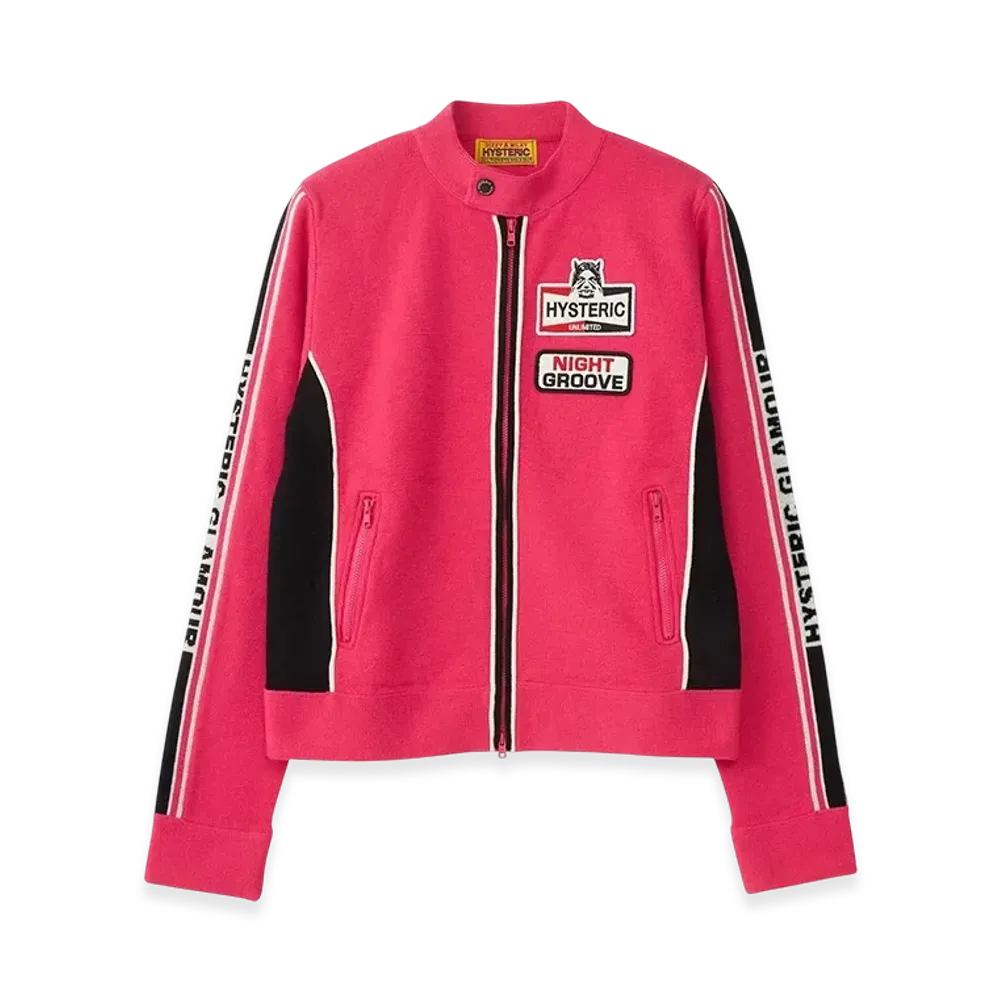 HYSTERIC GLAMOUR Unlimited Patch Single Riders Jacket "Pink"