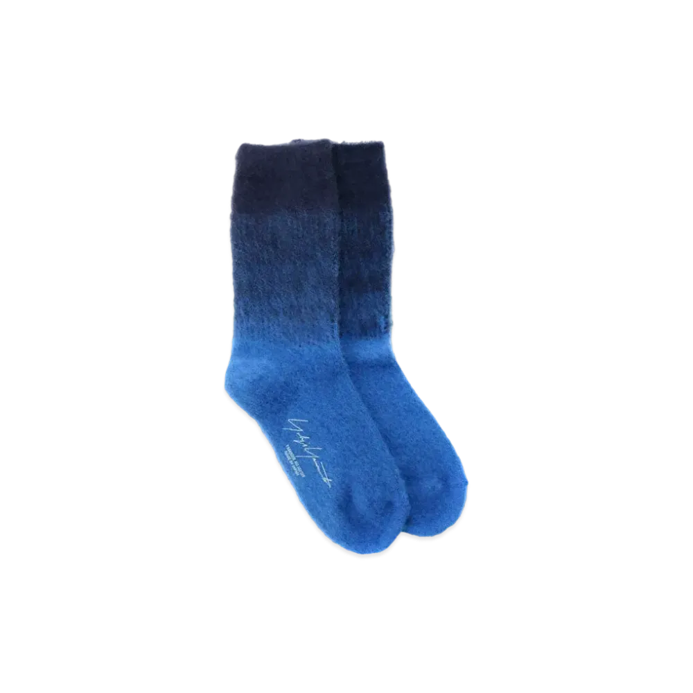 Yohji Yamamoto TAM YARN/RAISED GRADATION SOCKS "Navy"