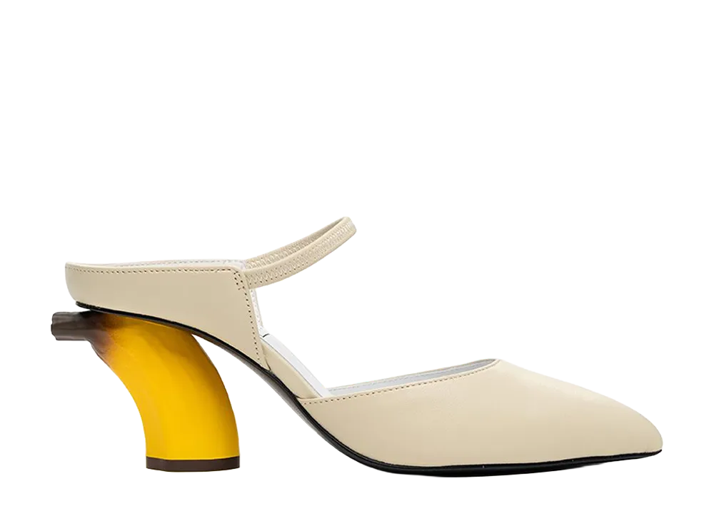 メゾンミハラヤスヒロ ウィメンズ バナナ ヒール ミュール "ベージュ"