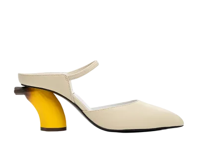 Maison MIHARA YASUHIRO Women's Banana Heel Mules "Beige"