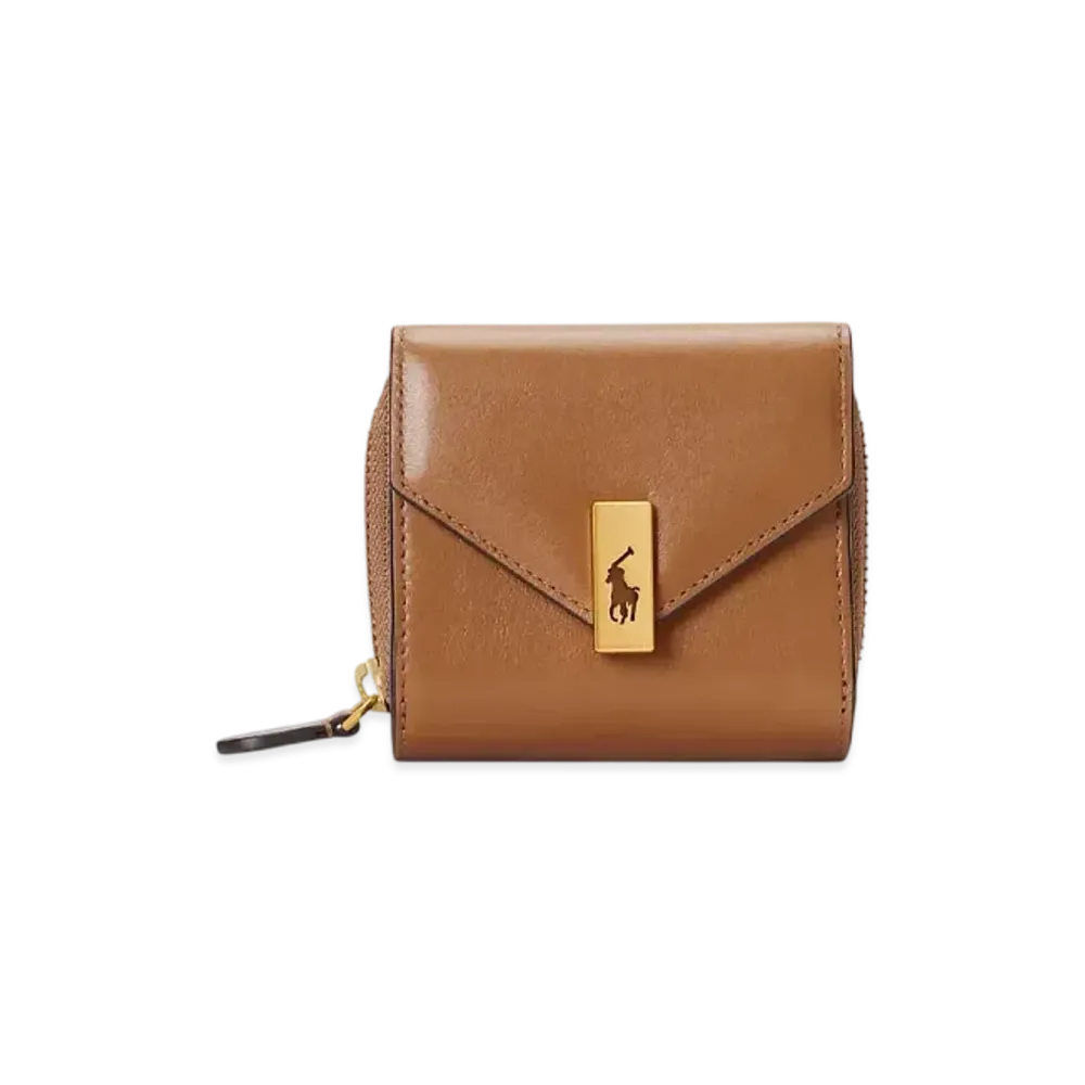 Polo Ralph Lauren Polo ID Leather Compact Wallet "Brown"