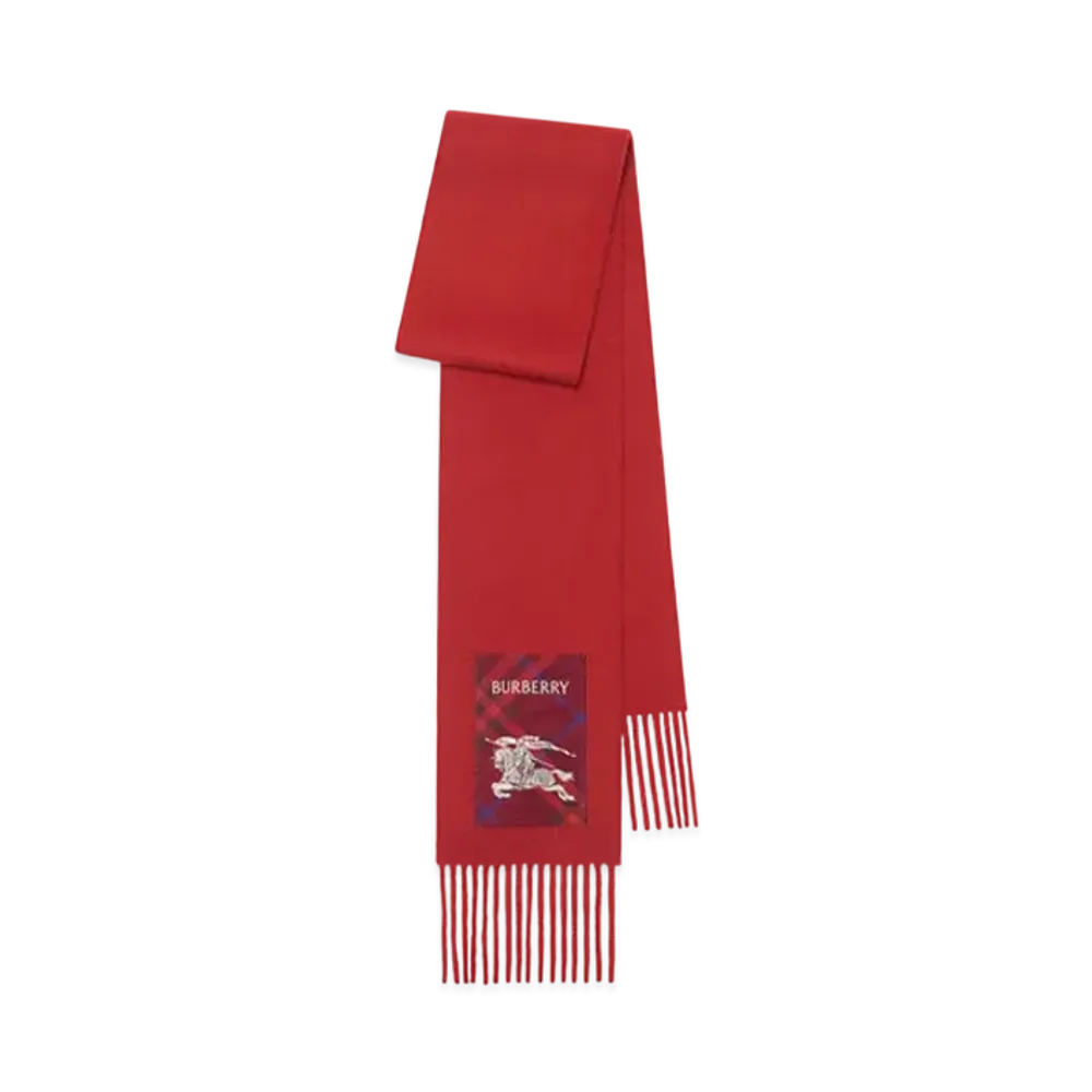 Burberry Check Label Cashmere Scarf "Rust"