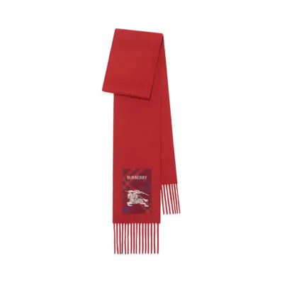 Burberry Check Label Cashmere Scarf "Rust"