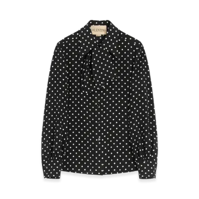 Valentino Women's Silk Shirt "Black"