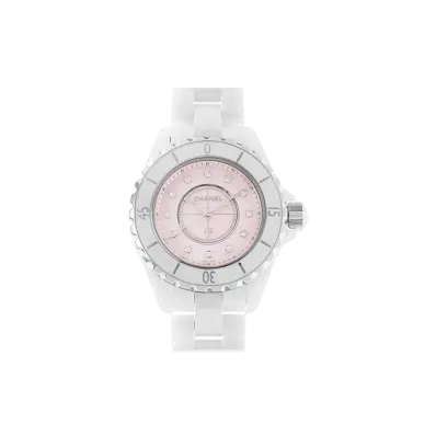 CHANEL J12 Ceramic 33mm 12P Diamond "White"
