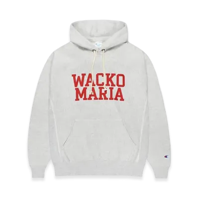 WACKO MARIA x Champion Reverse Weave Hooded Sweat Shirt "Silver Gray"