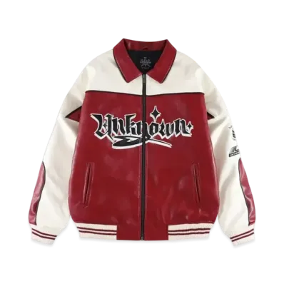 Unknown London Racing Team Leather Jacket "Red"