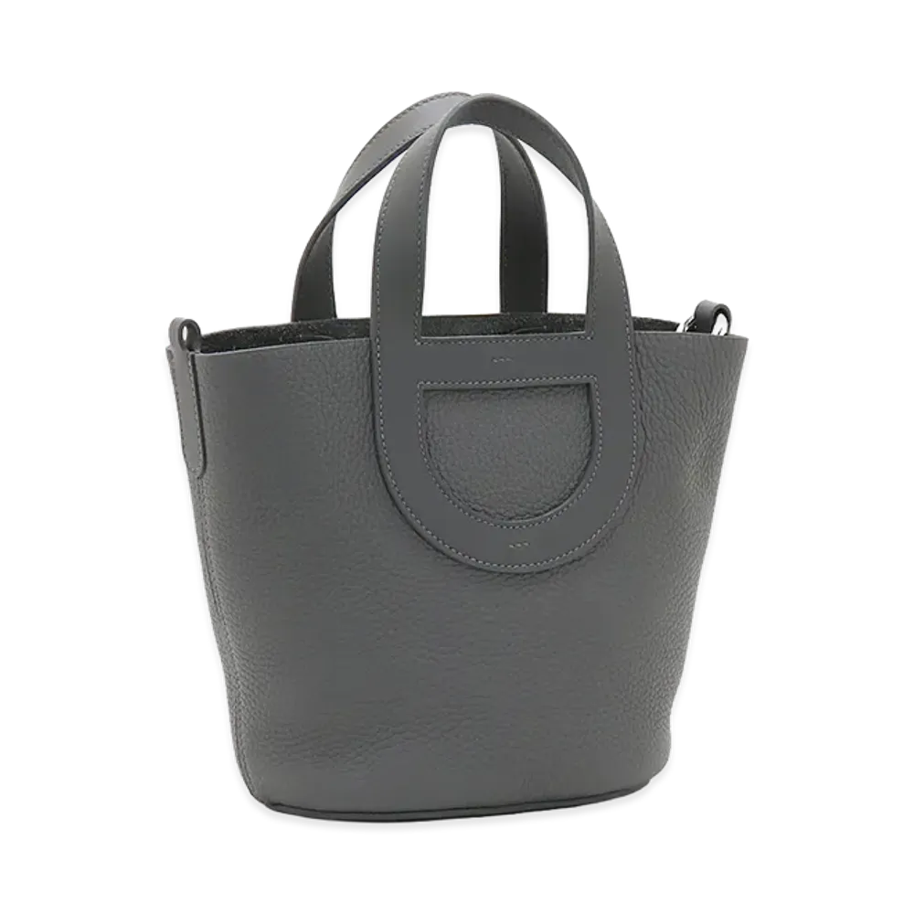 Hermes Women's In The Loop 18 Taurillon Clemence x Veau Swift Handbag "Gris Misty"