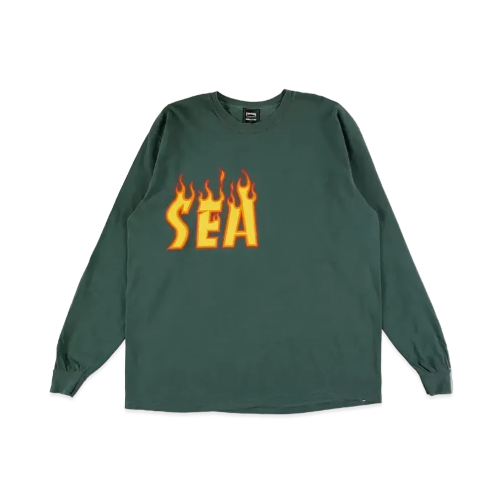 WIND AND SEA x THRASHER L/S Tee 2 "Blue Spruce"