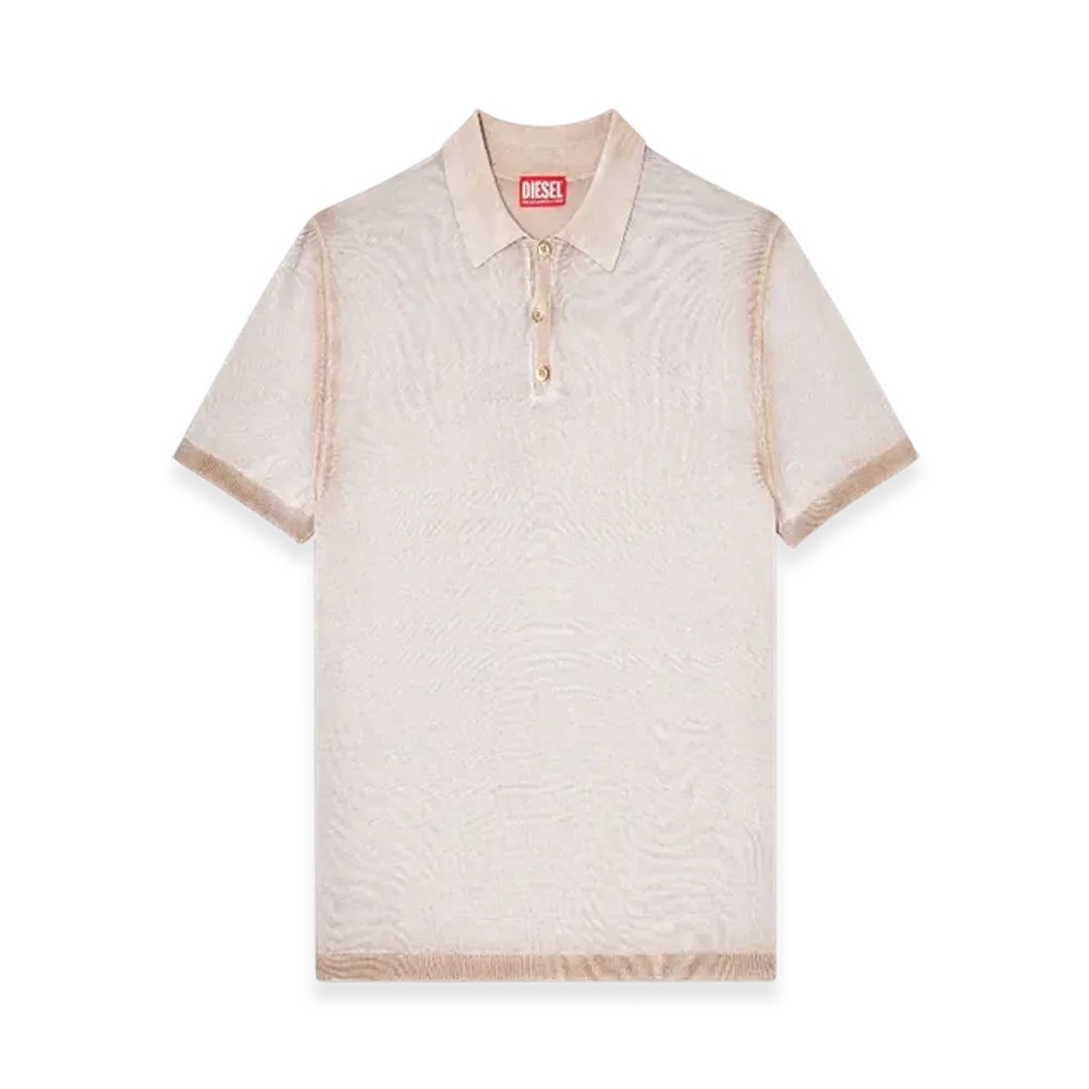 Diesel K-Virto Degrade Knitted Polo Shirt "Beige"