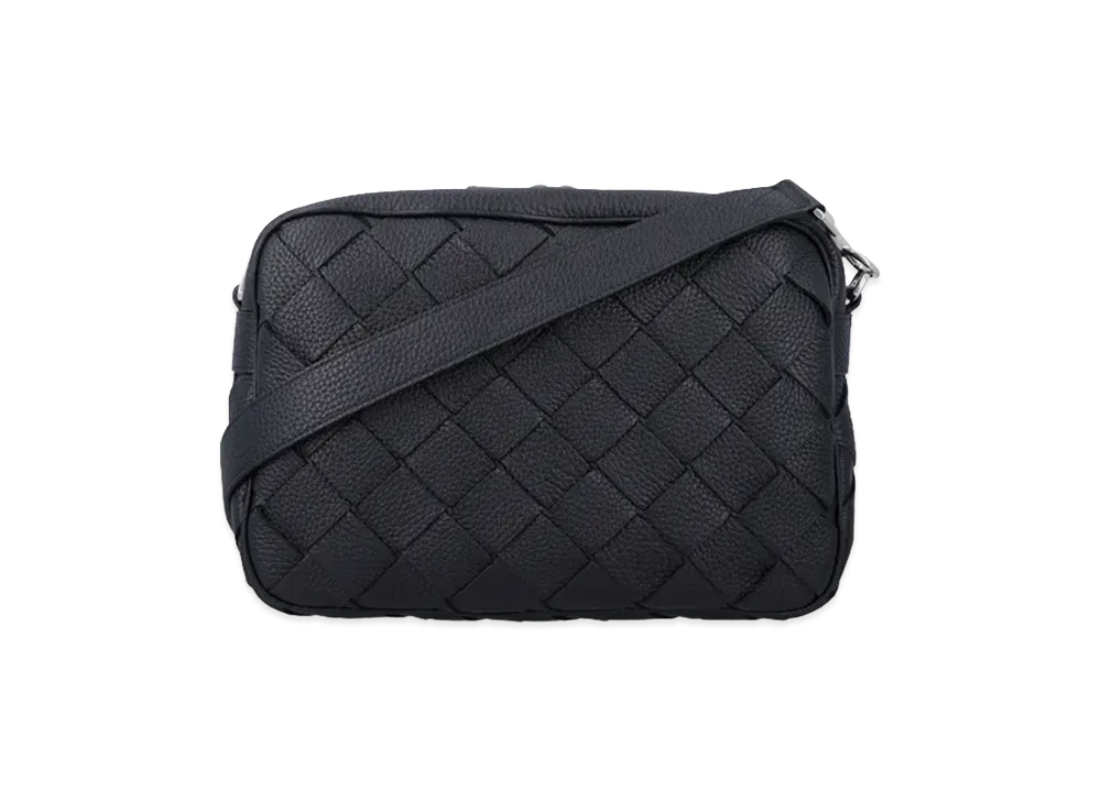 Bottega Veneta Grain Leather Camera Case Large "Black"