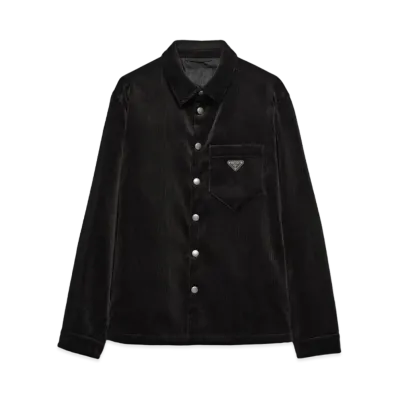 PRADA Men's Corduroy Shirt "Black"