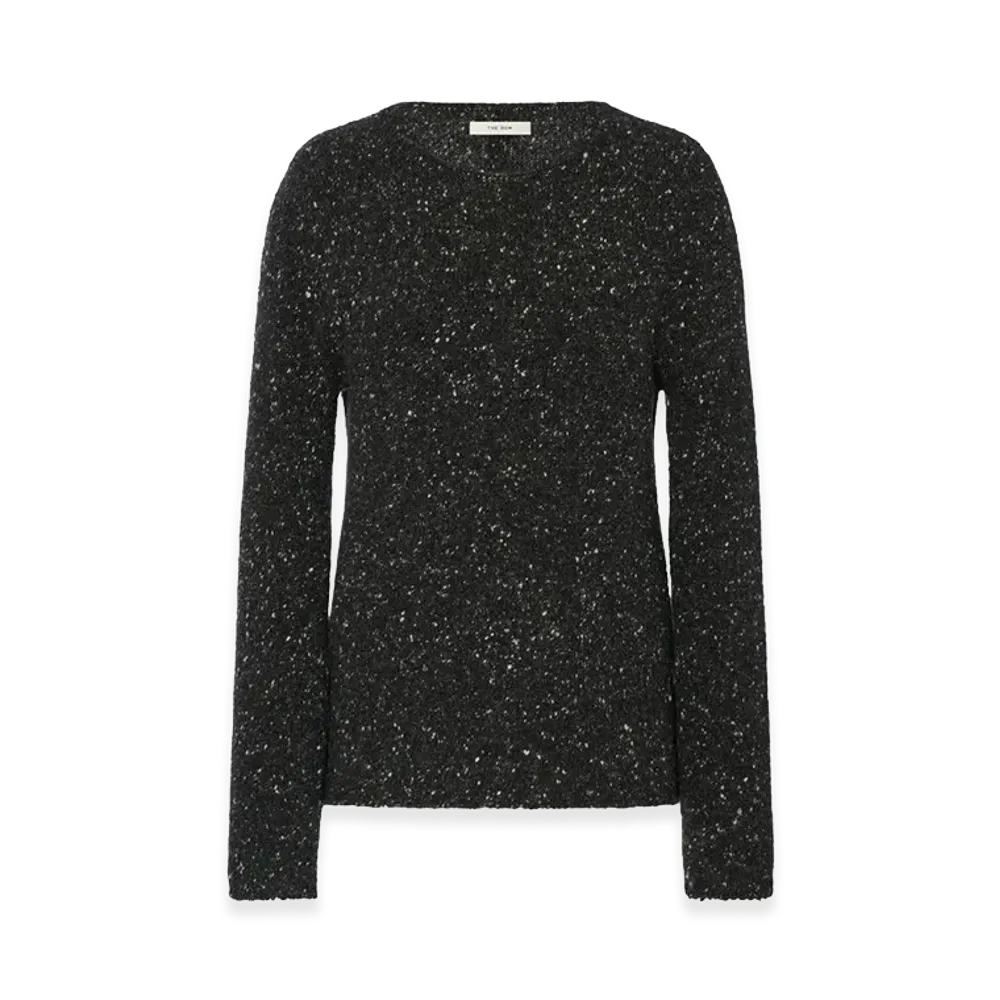 The Row Women's Maira Cashmere Sweater "Charcoal Melange"