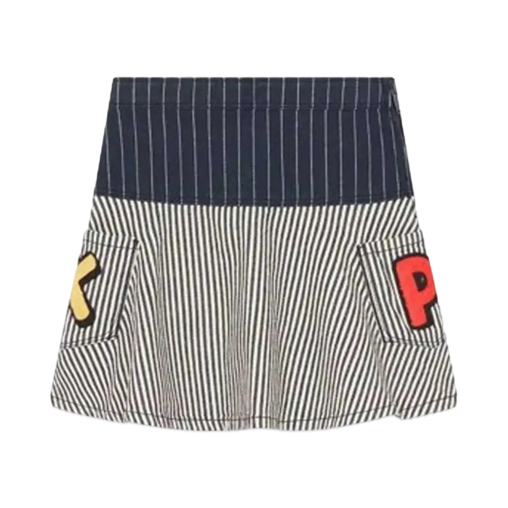 KENZO 'SAILOR' Stripe Denim Skirt "Navy Blue"