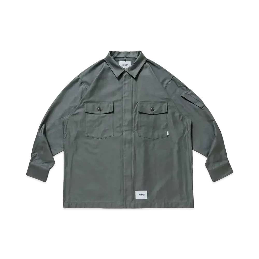 WTAPS Flyers / LS / Cotton. Satin "Grey"
