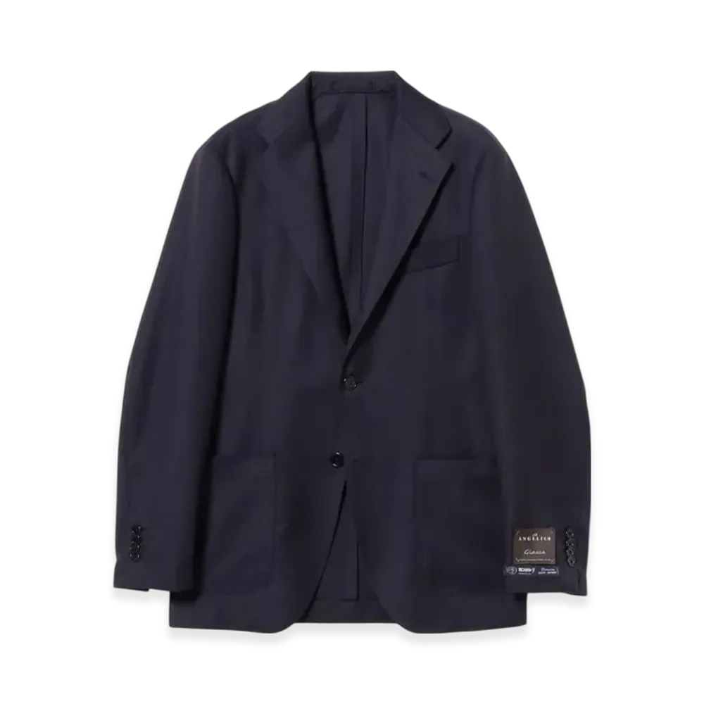 BEAMS New Easy Angelico Wool Solid Jacket "Navy"
