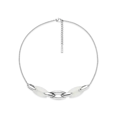 Diesel Dx1616040 Stainless Steel And Silicone Metamorph Chain Necklace "Silver"