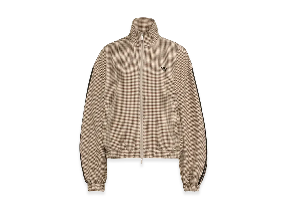 adidas Women's Plaid Track Top "Crystal Linen"