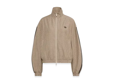 adidas Women's Plaid Track Top "Crystal Linen"