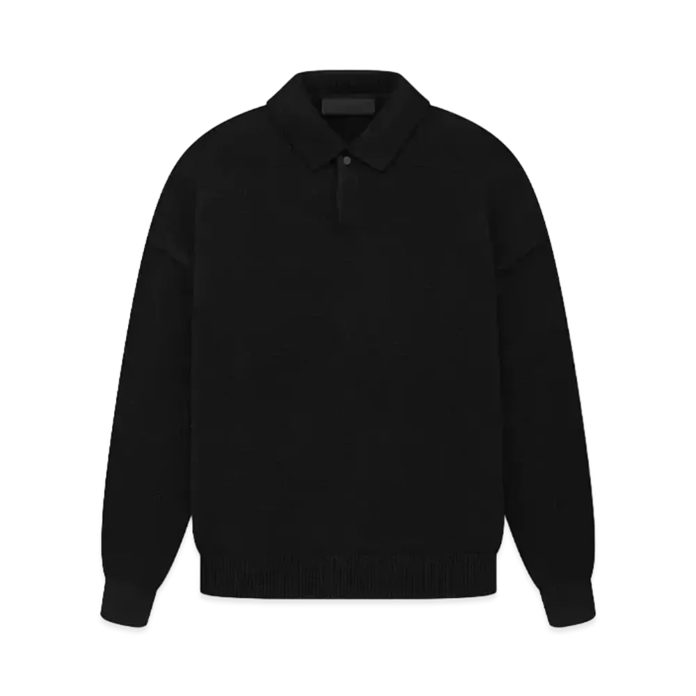 FEAR OF GOD ESSENTIALS Knit Polo "Black"