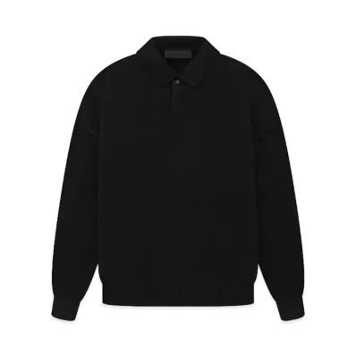 FEAR OF GOD ESSENTIALS Knit Polo "Black"