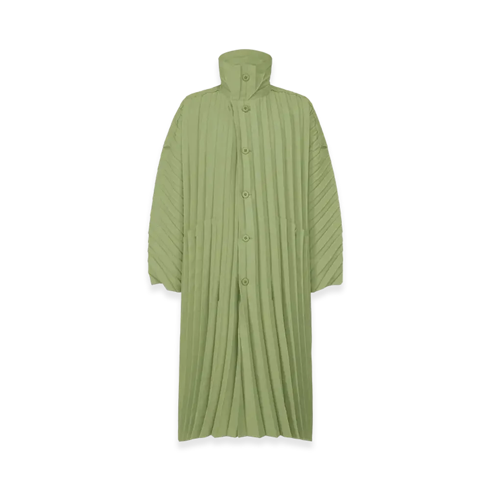 HOMME PLISSE ISSEY MIYAKE Edge Coat Light "Green"