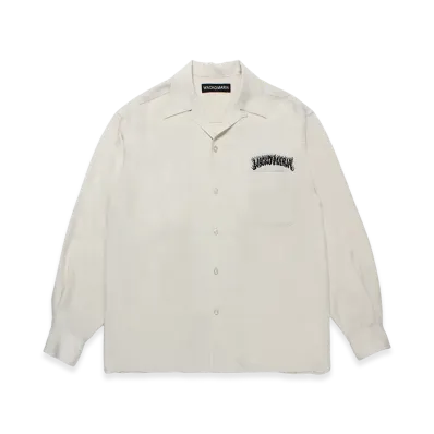 WACKO MARIA x Tim Lehi / 50'S Open Collar Shirt "Ivory"
