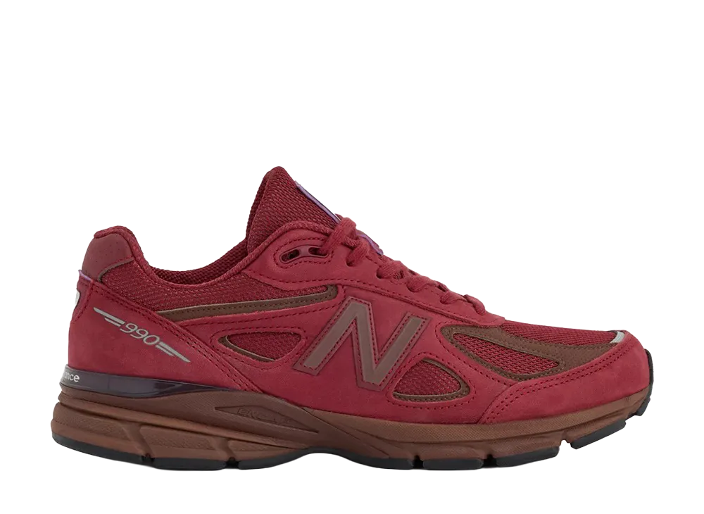 New Balance 990V4 Made in USA "Monarch Burgundy/Pumpernickel"
