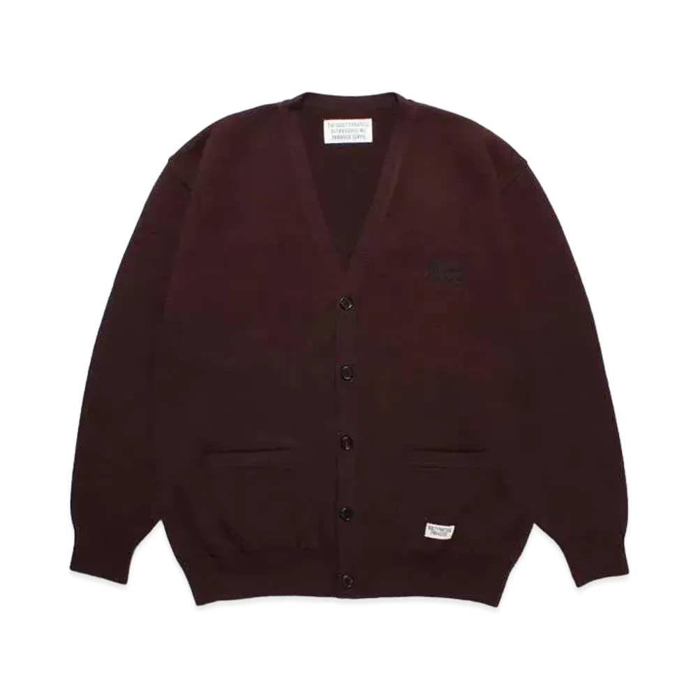 WACKO MARIA Classic Knit Cardigan "Burgundy"