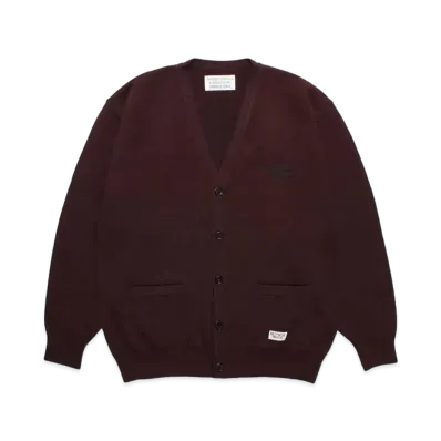 WACKO MARIA Classic Knit Cardigan "Burgundy"