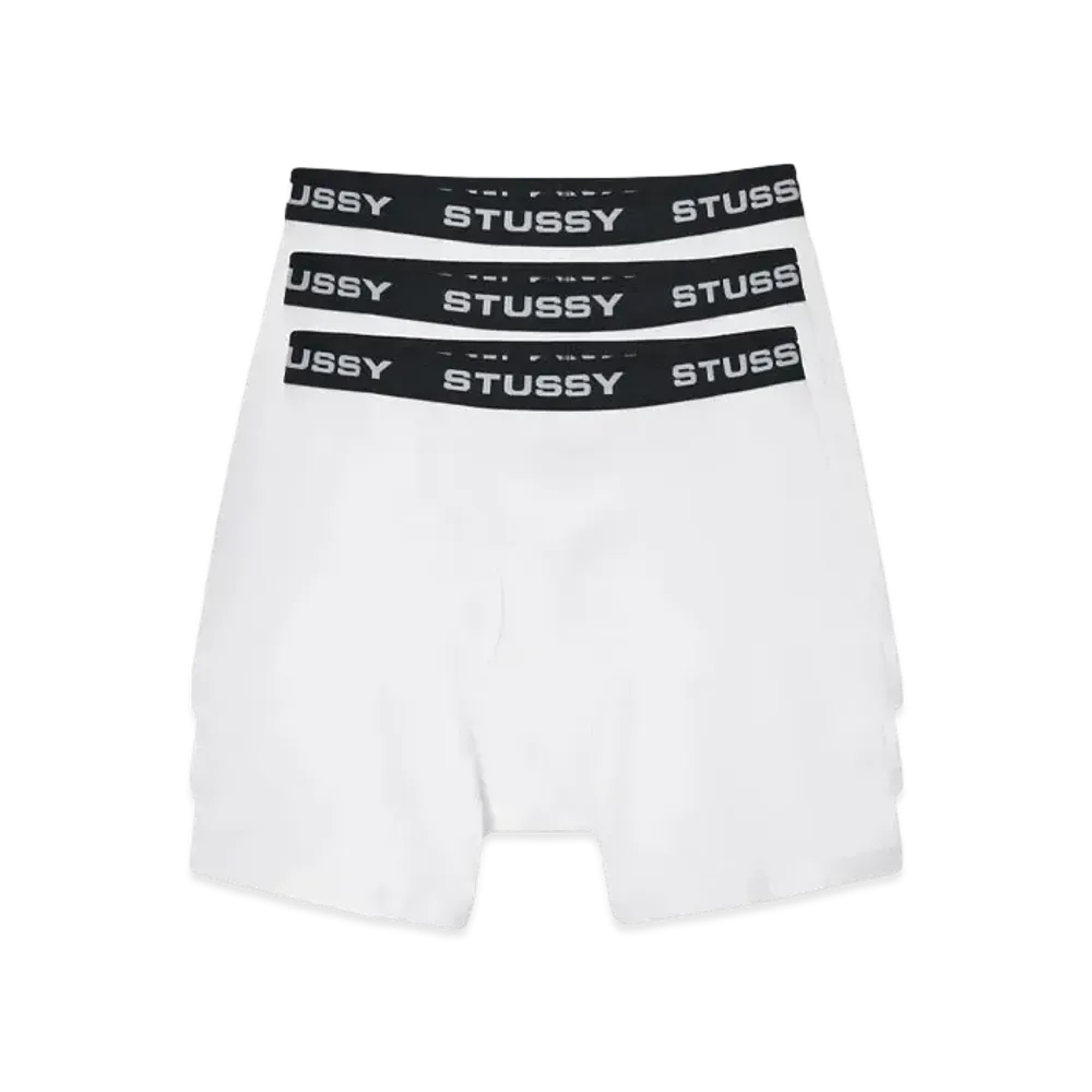 Stussy Boxer Briefs 3 Pack "White" (FA24)