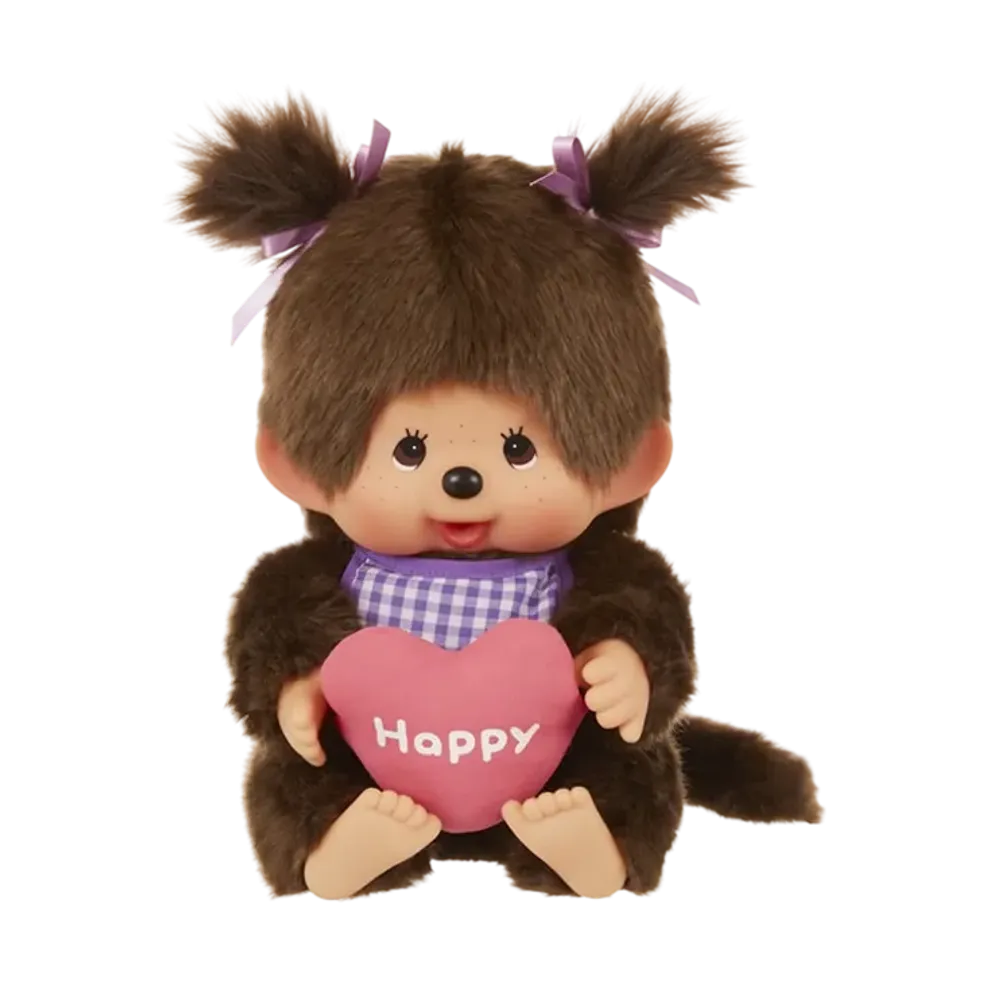 Sekiguchi Sitting Heart Cushion Monchhichi-chan