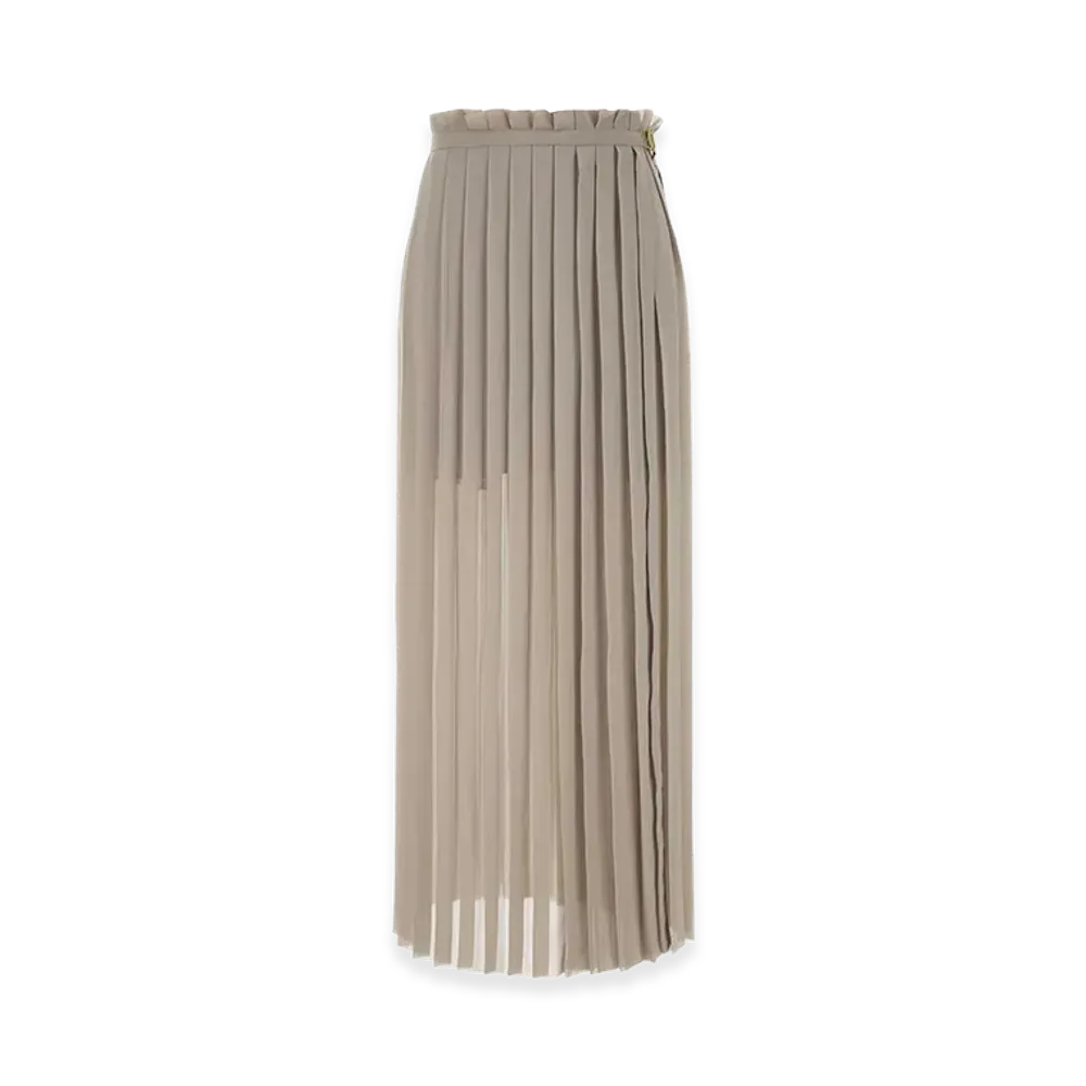 AMI PARIS Women's Polyester Skirt "Beige"