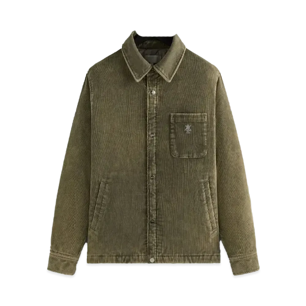 Kith Washed Corduroy Brixton Puffed Shirt Jacket "Mire"