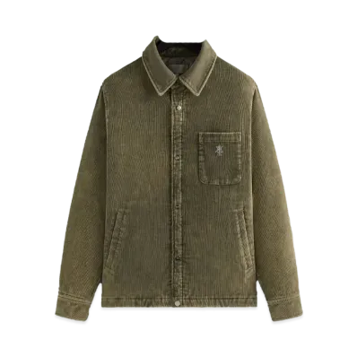 Kith Washed Corduroy Brixton Puffed Shirt Jacket "Mire"